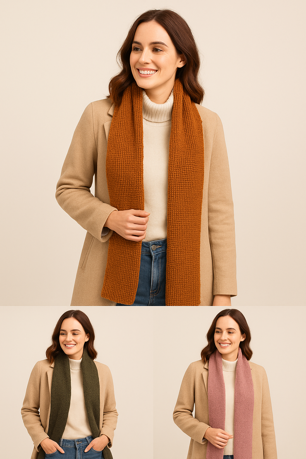 Assorted Alpaca Scarf Bundle for Women -  Set of 6