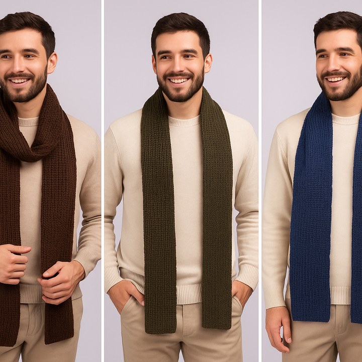 Assorted Male Alpaca Scarf Bundle for Men -  Set of 6