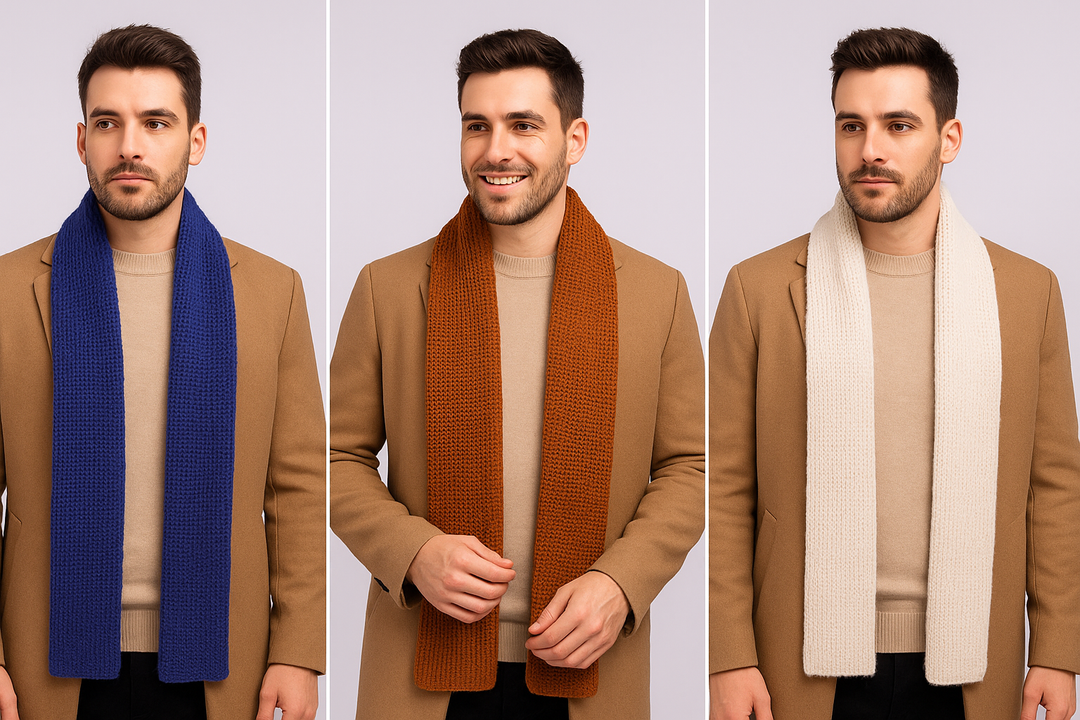 Assorted Male Alpaca Scarf Bundle for Men -  Set of 6