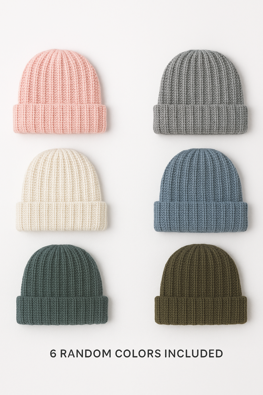 Assorted Male Alpaca Beanie Bundle for Men — Set of 6