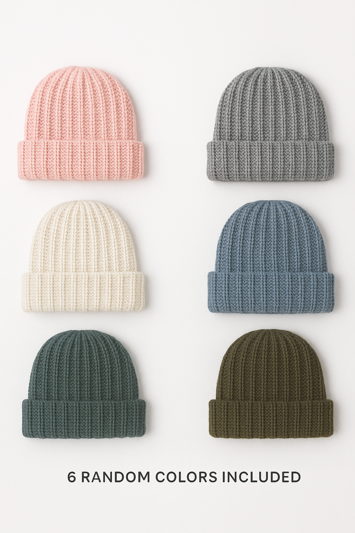 Assorted Male Alpaca Beanie Bundle for Men — Set of 6