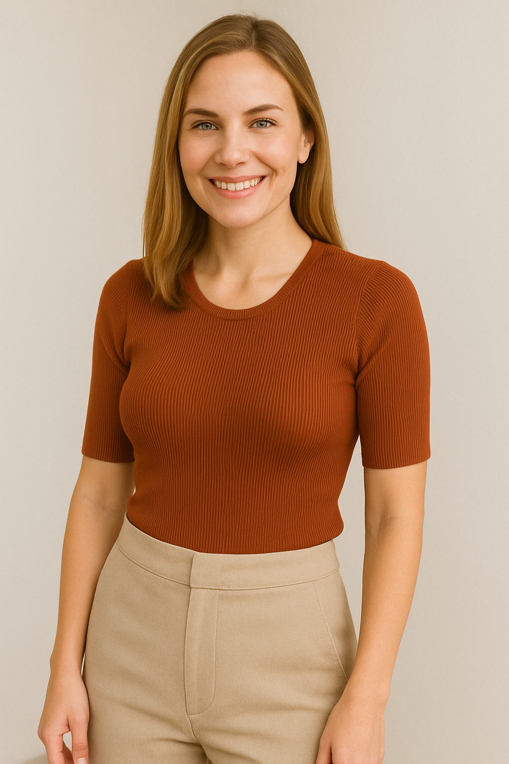 Zoe Short Sleeve Cotton Fitted T-shirt