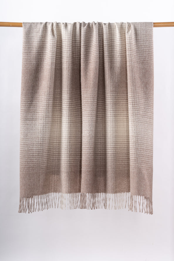 Musi Ombre Check Alpaca Blanket